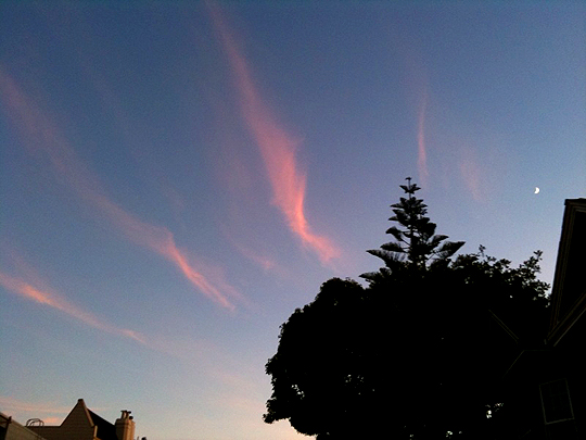 Pink clouds, San Francisco