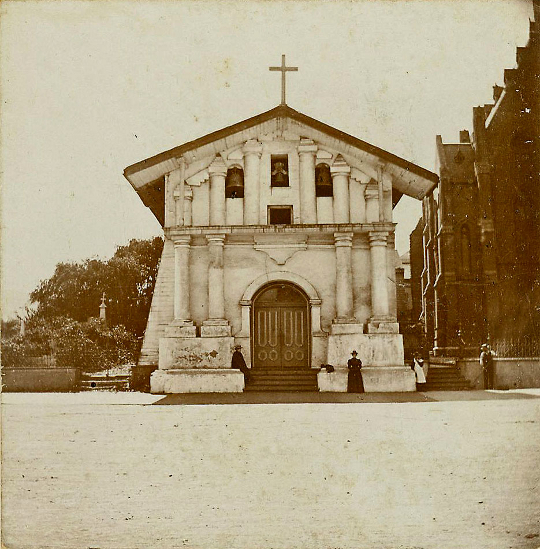 Old Photo of the Day: Mission Dolores, San Francisco, found at Flickr stream of Steveningen