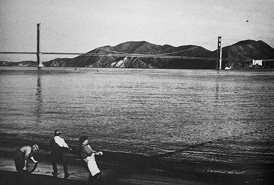 Fishermen at the marina, San Francisco; photo by Seymour Snaer