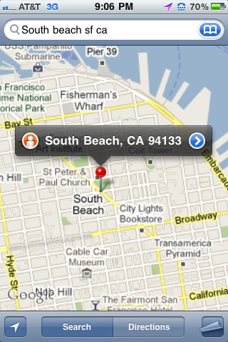 Google Thinks North Beach is South Beach, San Francisco